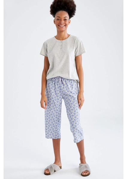 Fall In Love Regular Fit Çizgili Kısa Kollu Pijama Takımı W9406AZ22SP