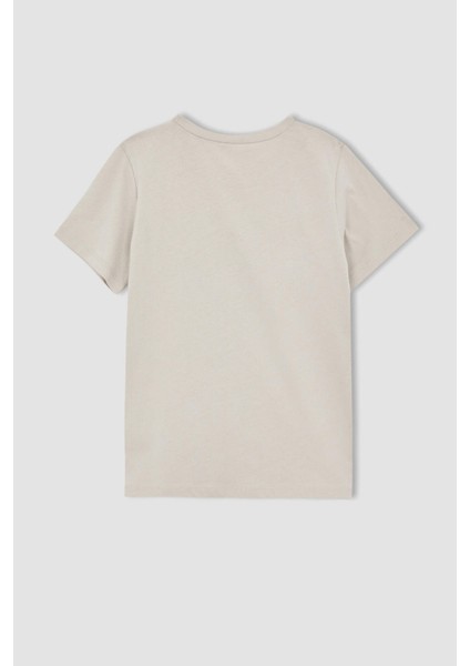 Erkek Çocuk Regular Fit Bisiklet Yaka Kuru Kafa Baskılı Kısa Kollu Pamuklu Penye Tişört X6374A622SP fırsatları