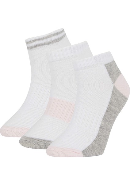 Kız Çocuk 3'lü Pamuklu Patik Çorap X1892A6NS