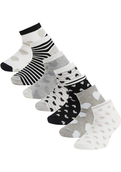 Kız Çocuk 7'li Pamuklu Patik Çorap T7640A6NS
