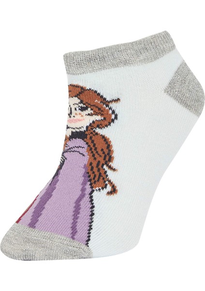 Kız Çocuk Frozen 3'lü Pamuklu Patik Çorap X2212A6NS
