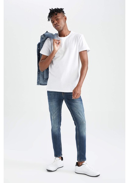 Super Skinny Normal Bel Dar Yırtık Detaylı Jean Pantolon W7315AZ22SP modelleri