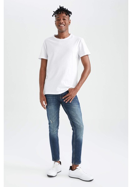 Super Skinny Normal Bel Dar Yırtık Detaylı Jean Pantolon W7315AZ22SP fırsatları