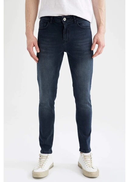 Slim Comfort Fit Normal Bel Dar Paça Yırtık Detaylı Jean Pantolon V5208AZ22SP