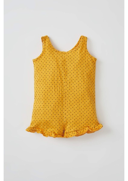 Kız Bebek Puantiyeli Kolsuz Kısa Tulum V5763A221Sm fırsatları