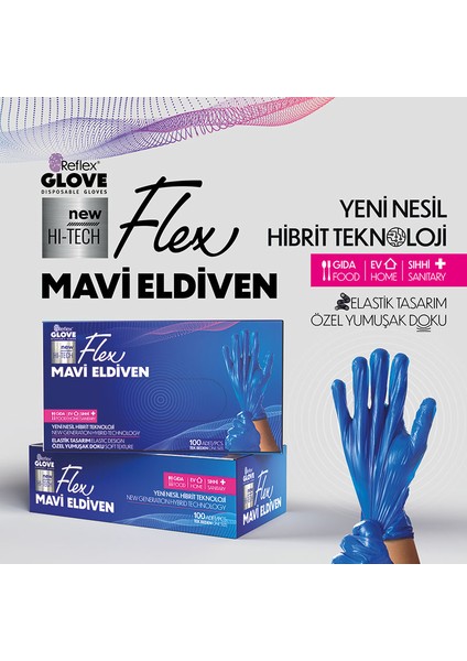 Flex Glove Pudrasız 100'lü L-Xl Beden 3'lü