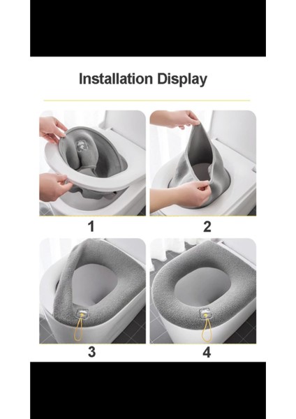 Örgü Yumuşak Dokulu Klozet Kapağı Kılıfı Yıkanılabilir indirimleri