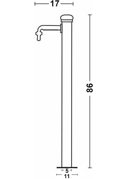 Bahçe Çeşmesi Yuvarlak Açık Yeşil 5*17*86cm modelleri