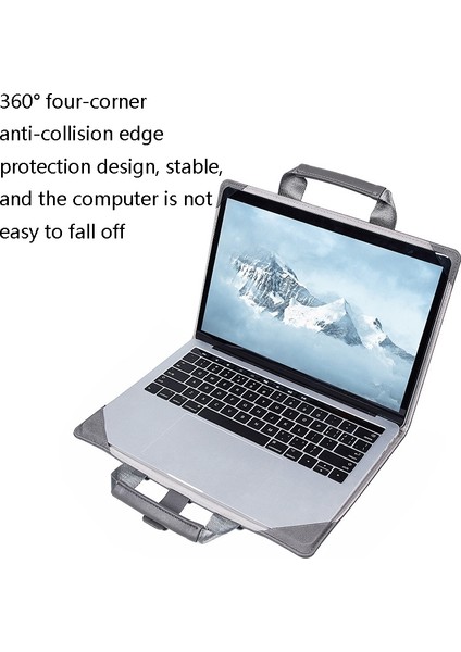 Kitap Tarzı Laptop Koruyucu Kılıf Çanta Macbook 12 Inç (Deve + Güç Çantası)