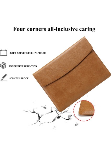 Yatay Litchi Doku Laptop Çantası MacBook Için Liner Çanta 15 Inç A1707 / 1990 (Liner Çanta + Power Bag Siyah)
