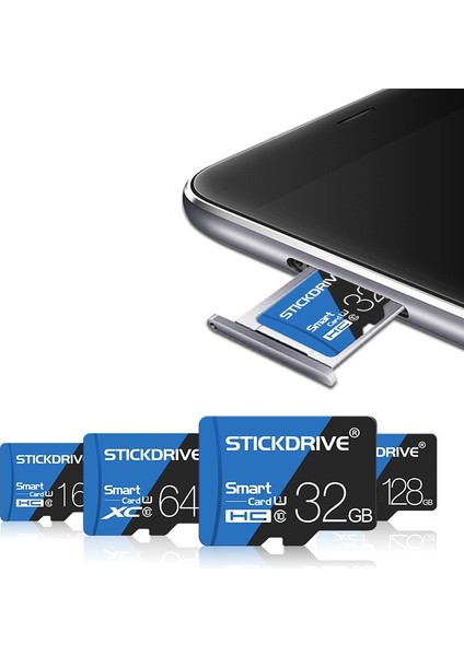32GB Yüksek Hızlı U1 Mavi ve Siyah Tf (Mikro Sd) Hafıza Kartı