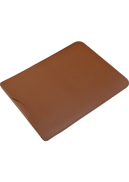 MacBook 12 Inç A1534 Için Kilitli Yan Dizüstü Astar Çanta (Liner Çanta Kahverengi)