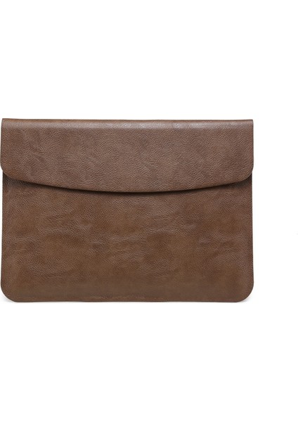 Yatay Litchi Doku Laptop Çanta Liner Çanta Macbook Pro Için 16 Inç A2141 (Liner Çanta Kahverengi)