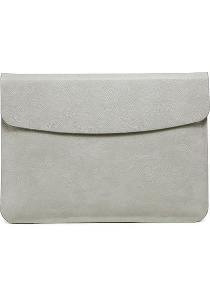Yatay Litchi Doku Laptop Çantası MacBook Için Liner Çanta 15.4 Inç A1398 (Liner Çanta Gri)