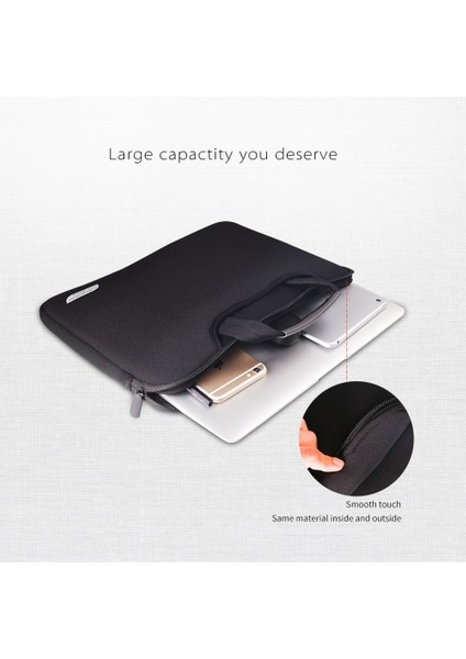 15 Inç Dizüstü Bilgisayarlar Için Dalış Kumaş Laptop Çanta (Gri) fiyatları