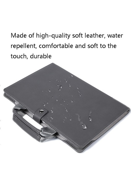 Kitap Stil Laptop Koruyucu Kılıf Çanta MacBook 16 Inç (Gri + Power Bag)