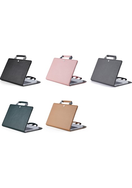 Kitap Tarzı Laptop Koruyucu Kılıf Çanta macbook Için 16 Inç (Pembe + Güç Çantası) fiyatları