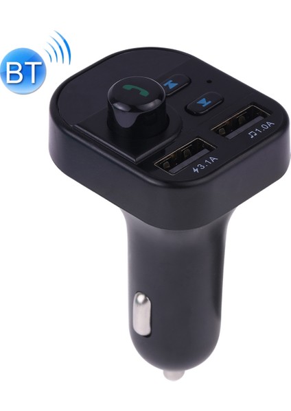 805E Çift Usb Şarj Bluetooth Fm Verici Siyah (Yurt Dışından)