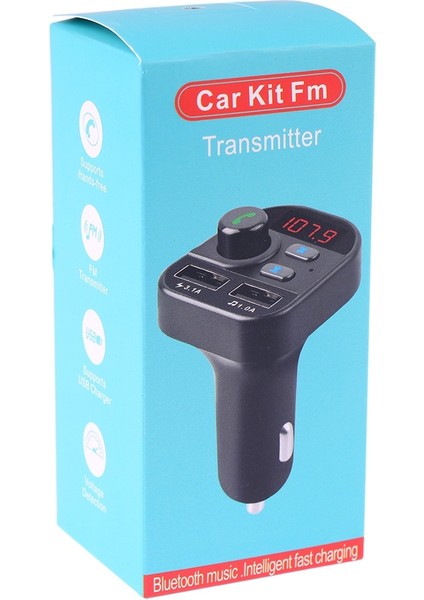 805E Çift Usb Şarj Bluetooth Fm Verici Siyah (Yurt Dışından)