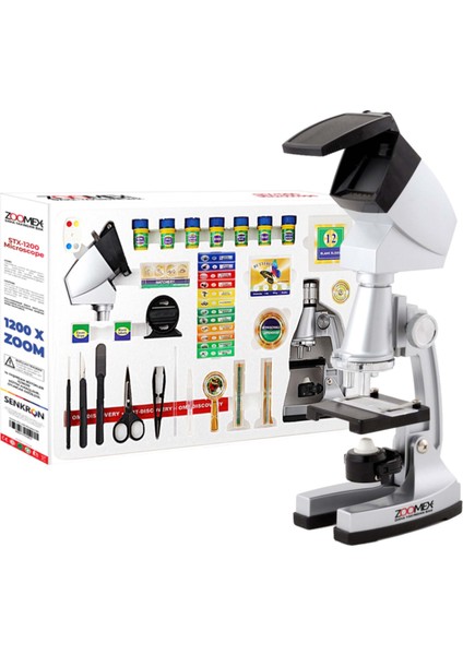 STX-1200 Mikroskop Set - 1200 Kat Büyütme - Eğitici ve Öğretici - Geleceğin Bilim İnsanı Olun!