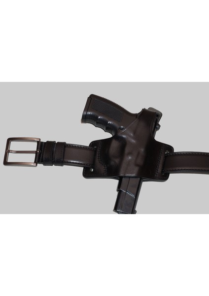14'lü Browning HP, Colt 1911, Tisaş ZİG M1911 Deri Tabanca Kılıfı - Solak - K-L-506-S