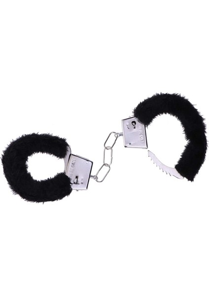 Parti Akseusar Siyah Renk Peluş Tüylü Anahtarlı Metal Kelepçe fiyatları