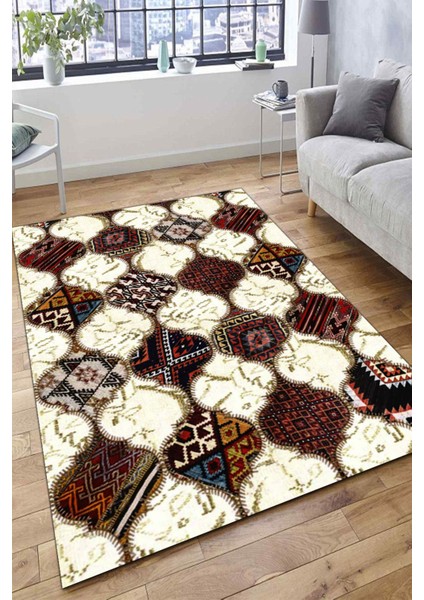 Esta Modern Kilim Desenli Halı (Makinada Yıkanabilir Kaymaz Dot Taban) - ES1309