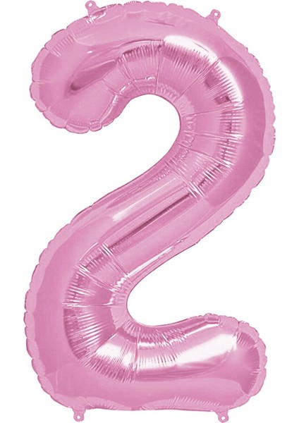 Folyo Balon 34 Inç 80 cm 2 Rakam Pembe