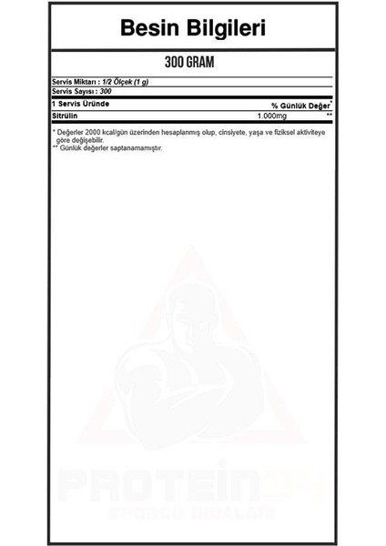 Hardline Citrulline 300 gr fiyatları