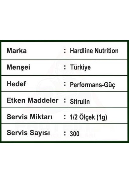 Hardline Citrulline 300 gr fırsatları