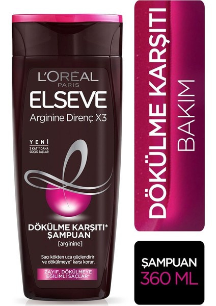 Loreal Paris L'oréal Paris Elseve Arginine Direnç X3 Şampuan 360 ml