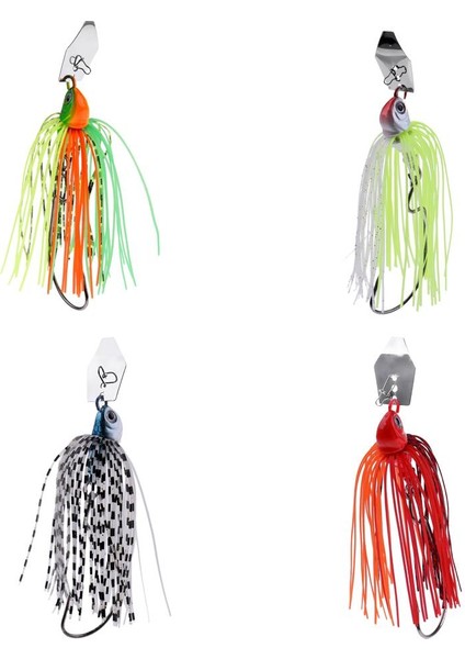 Etek Yumuşak Balıkçılık Lures Sequins Spinnerbait Jigs Baits Krank Kanca Rengi ile 1 indirimleri