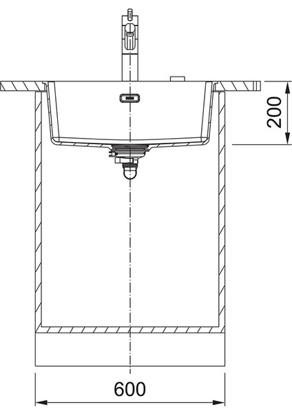 Mrg 210/110-52 Bianco Tezgah Altı/sıfır Maris Granit Eviye