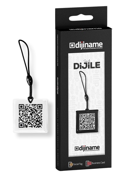 Dijital Nfc ve Qrlı Anahtarlık - Siyah