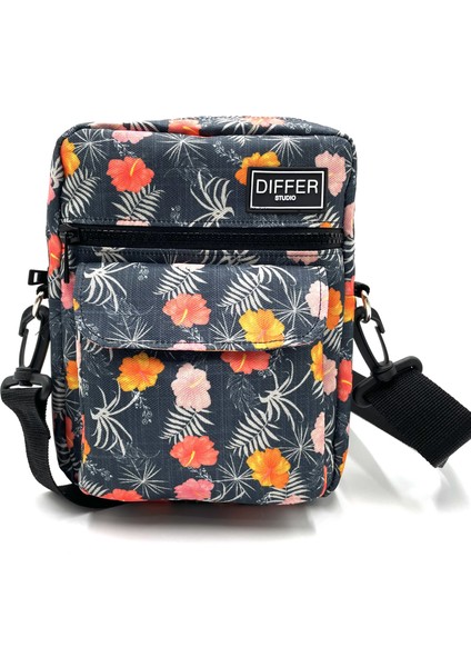 Studio Kot Görünümlü Çiçek Desenli Omuz/çapraz Askılı Unisex Su Geçirmez Çanta modelleri