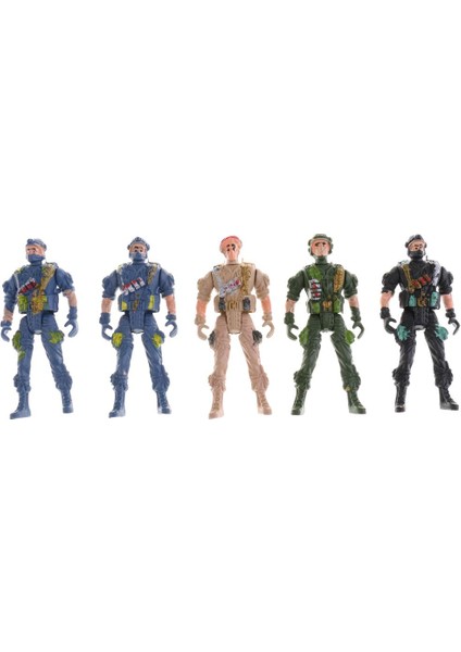 Paratroopers Aksiyon Figürleri Ordu Erkekler Asker Playset - 5 Adet (9 Cm) (Yurt Dışından)