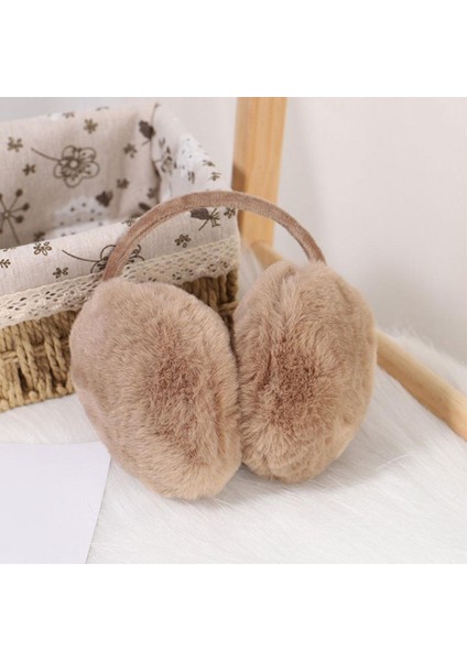 Kürklü Kulak Muffs Isıtıcı Sıcak Earmuffs Kulaklık Kış Soğuk Hava Kız Deve (Yurt Dışından)