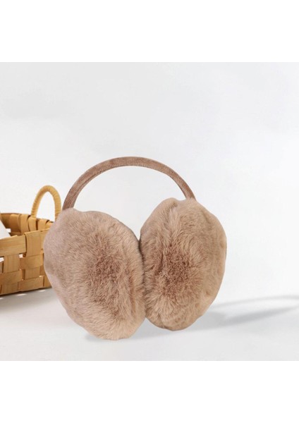 Kürklü Kulak Muffs Isıtıcı Sıcak Earmuffs Kulaklık Kış Soğuk Hava Kız Deve (Yurt Dışından)