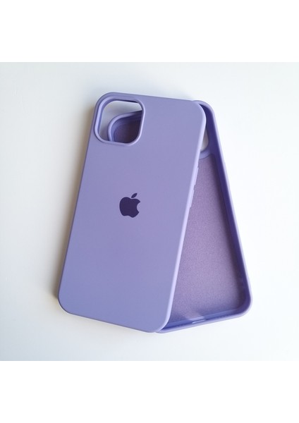 Apple iPhone 13 Uyumlu Lansman Içi Kadife Silikon Kılıf - Lila