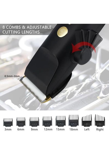 Elektrikli Saç Kesme Makinesi Şarj Edilebilir LCD Dijital Ekran (Yurt Dışından)