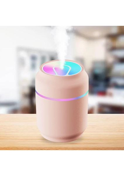 Gece Lambası ile 360 ​​ ml Mini Nemlendirici USB Mist Maker Araba Ev Hava Temizleyici Pembe (Yurt Dışından)