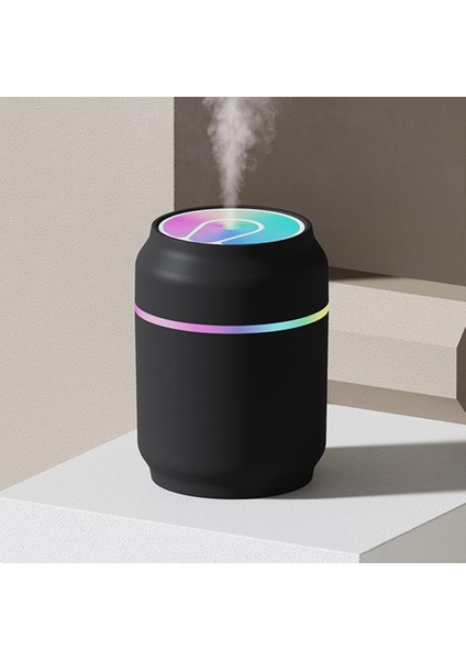 Gece Lambası ile 360 ​​ml Mini Nemlendirici USB Mist Maker Araba Ev Hava Arıtma Siyah (Yurt Dışından)