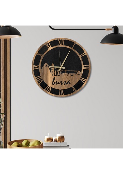 W'clock Ahşap Duvar Saati - Bursa
