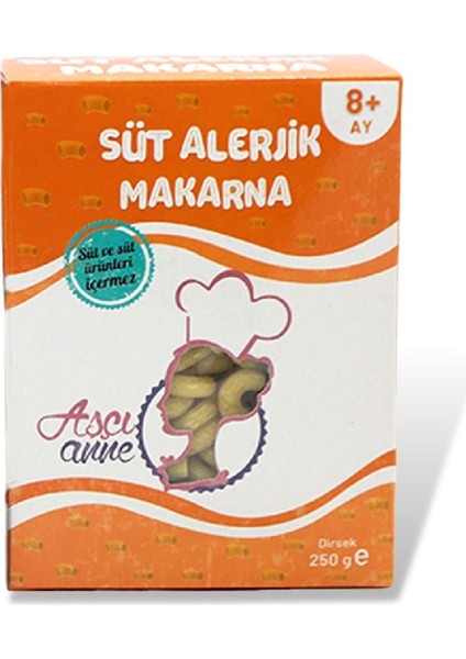 Aşçı Anne Süt Alerjik Sade Makarna (8+Ay) 250 gr