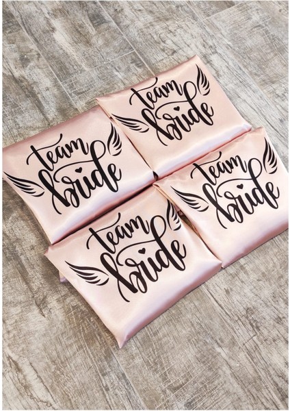 Team Bride Baskılı 6 Adet Nedime Sabahlığı