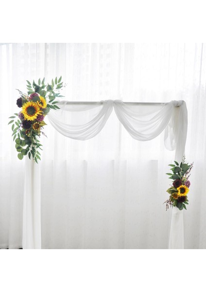 Alım Tören Duvarı Için Yapay Çiçek Swag Ayçiçeği Dekorasyon fiyatları