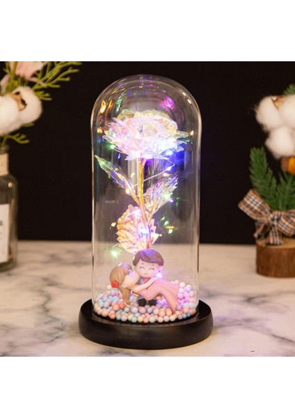 Sonsuza Galaxy Gül Çiçek Lambası Renkli LED Işıkları ile Sevgililer Günü Prenses Kucaklama indirimleri