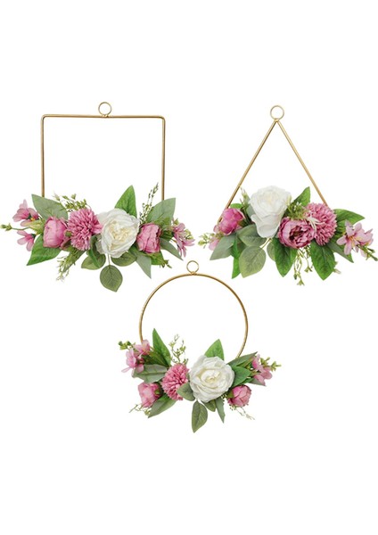 3 Adet Yapay Çiçek Evi Yükleme Hediyeler Ev Oturma Odası Yatak Odası Dekor Için Pembe fiyatları