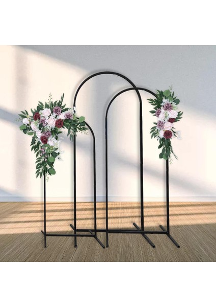 2x Çiçek Kemer Kurutulmuş Çelenk Işareti Arka Plan Için Çiçek Düğün Koridor Dekor indirimleri