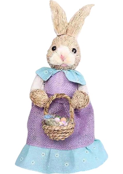 Paskalya Saman Bunny Sanat Bunny Heykeller Tavşan Dekor Masa Iç Mekan Parti Sepeti Için